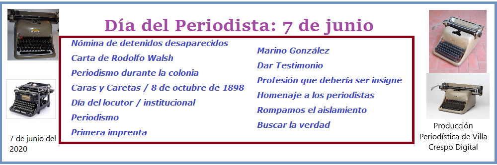 DIA DEL PERIODISTA